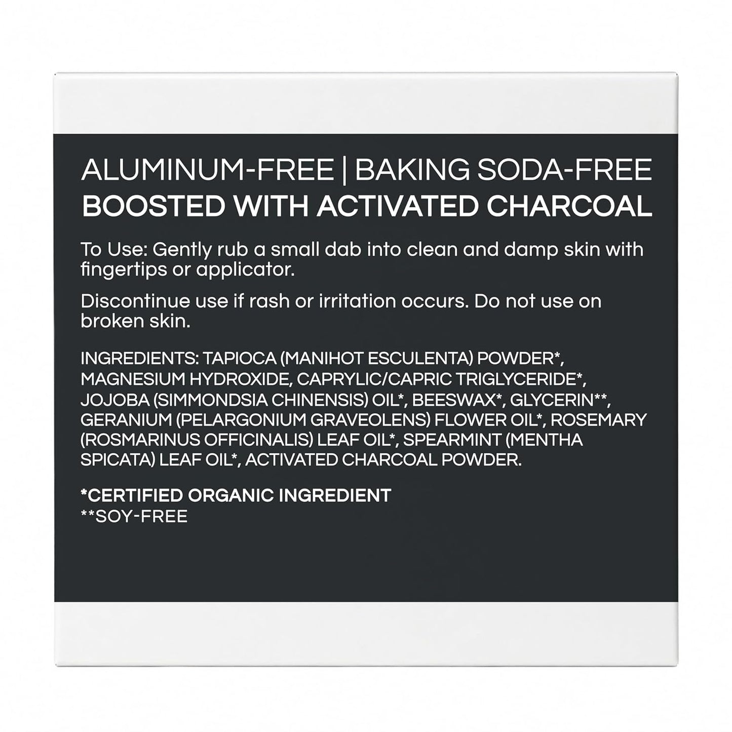 All Natural Deodorant Cream - Activated Charcoal - Aluminum Free Deodorant for Women or Men, Net Wt. 2.4Oz | 68G
